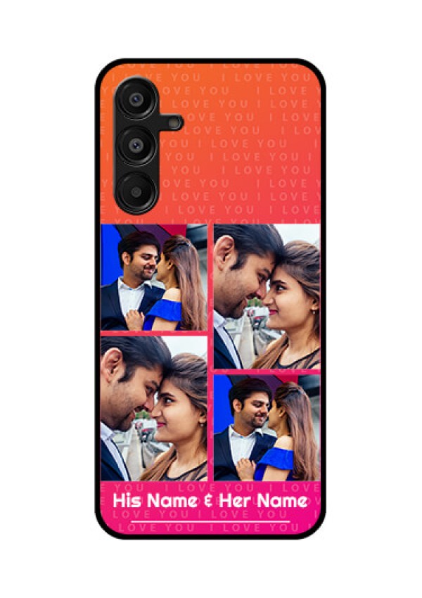 Galaxy F16 5G Custom Glass Phone Case - I Love You Pink Design