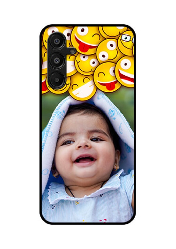 Galaxy F16 5G Custom Glass Phone Case - With Smiley Emoji Design