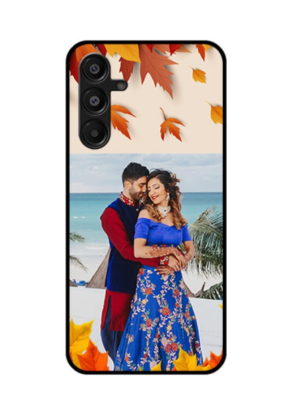 Galaxy F16 5G Custom Glass Phone Case - Autumn Maple Leaves Design