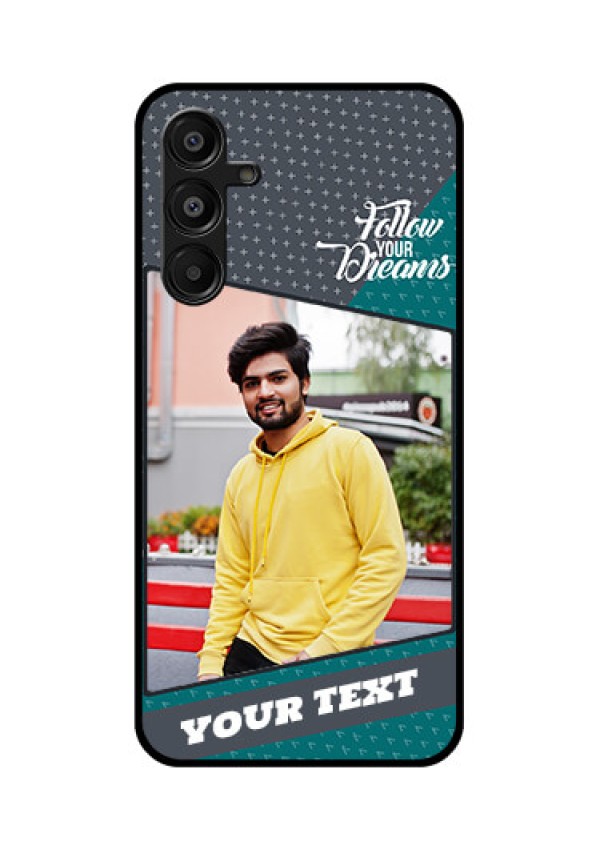 Galaxy F16 5G Custom Glass Phone Case - Background Pattern Design With Quote