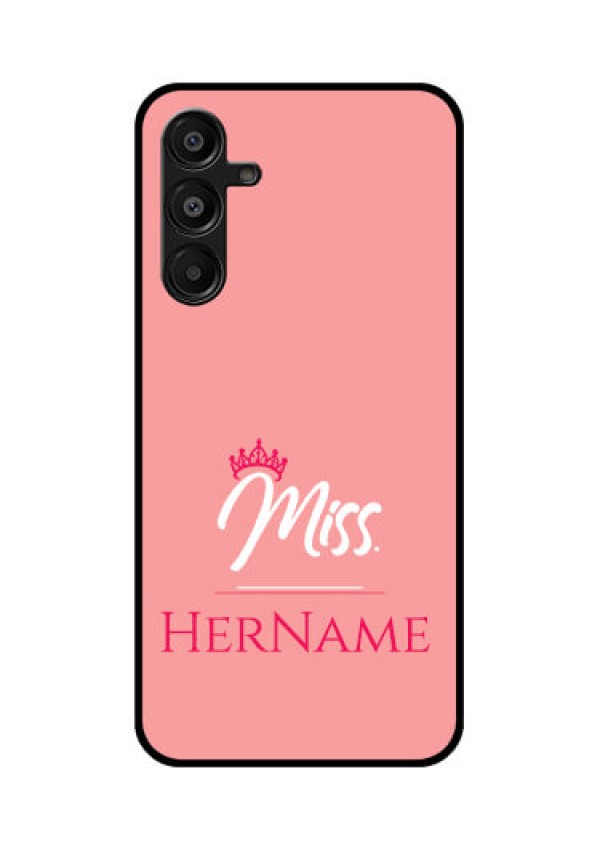 Galaxy F16 5G Custom Glass Phone Case - Mrs With Name Design