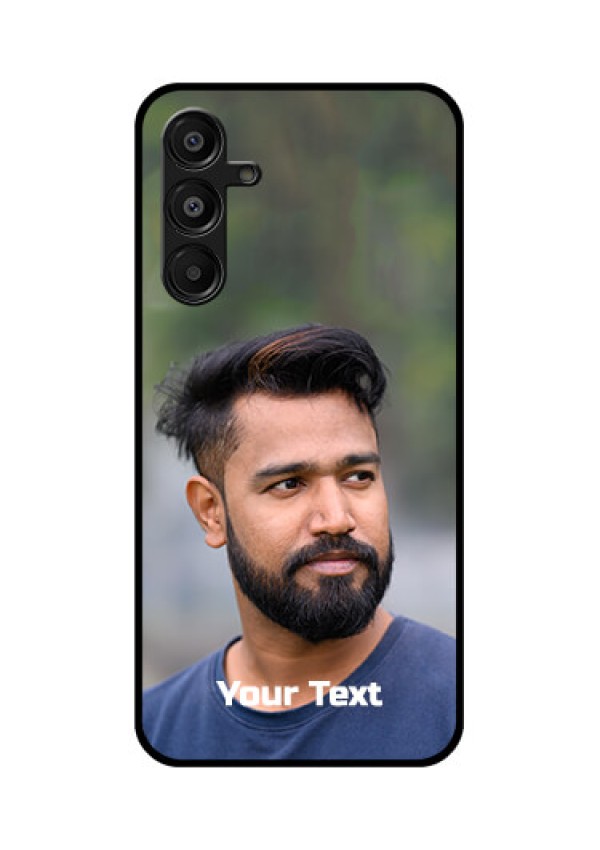 Galaxy F16 5G Custom Glass Phone Case - Photo With Text Design