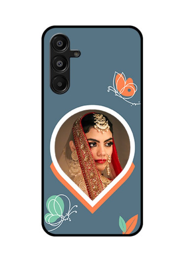 Galaxy F16 5G Custom Glass Phone Case - Droplet Butterflies Design