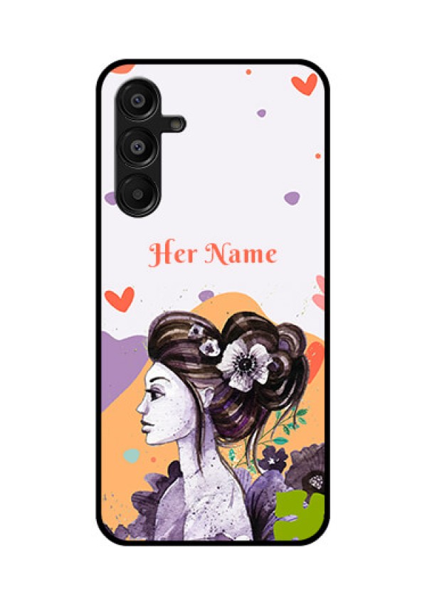 Galaxy F16 5G Custom Glass Phone Case - Woman And Nature Design