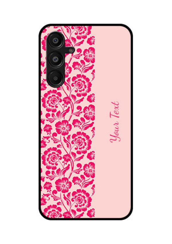 Galaxy F16 5G Custom Glass Phone Case - Attractive Floral Pattern Design