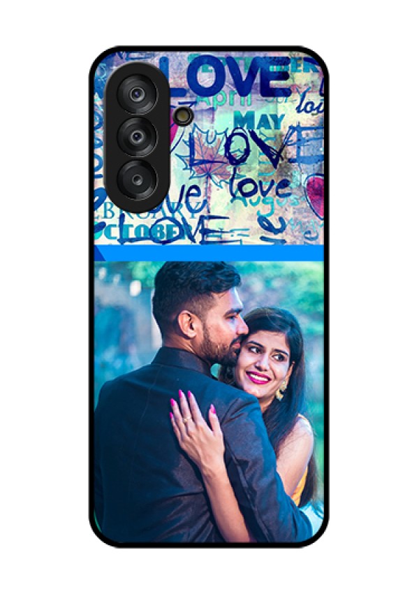 Samsung Galaxy F17 5G Custom Glass Phone Case - Colorful Love Design