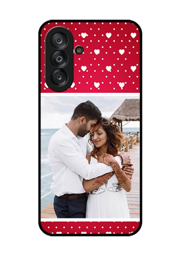 Samsung Galaxy F17 5G Custom Glass Phone Case - Hearts Mobile Case Design