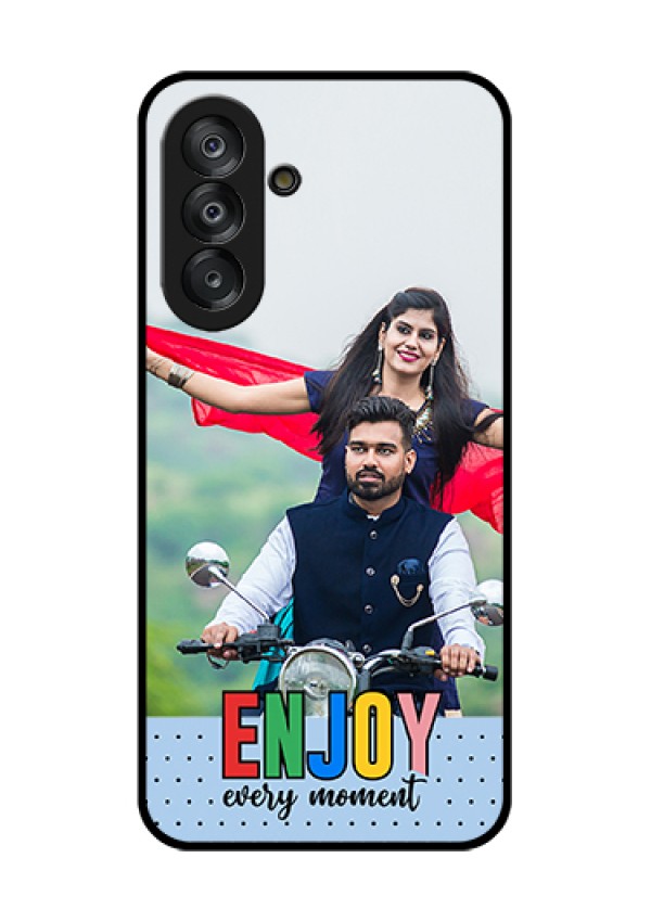 Samsung Galaxy F17 5G Custom Glass Phone Case - Enjoy Every Moment Design