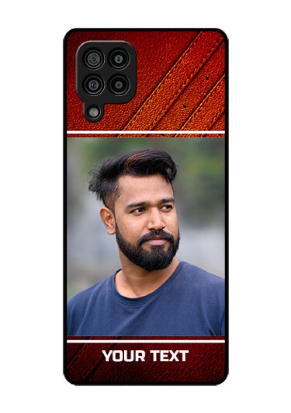 Galaxy F22 Personalized Glass Phone Case  - Leather Phone Case Design