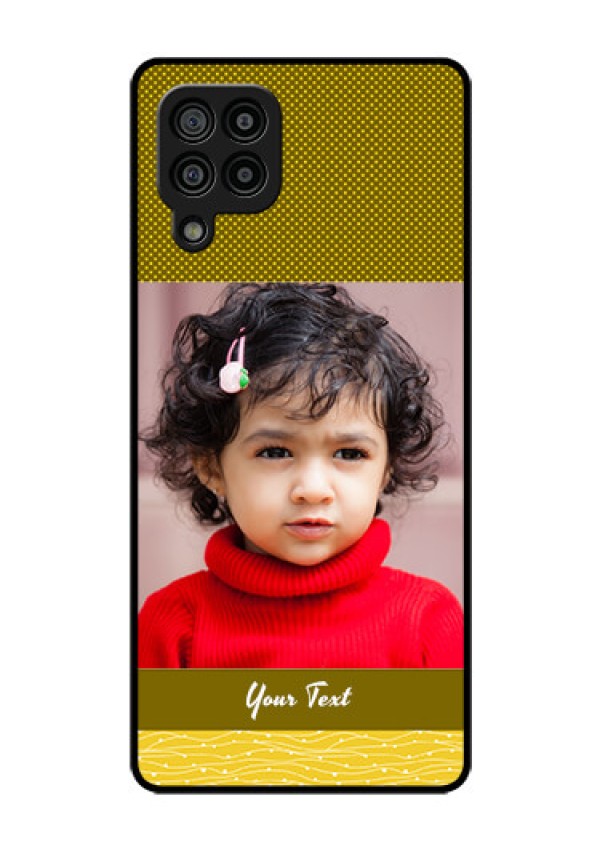 Galaxy F22 Custom Glass Phone Case  - Simple Green Color Design