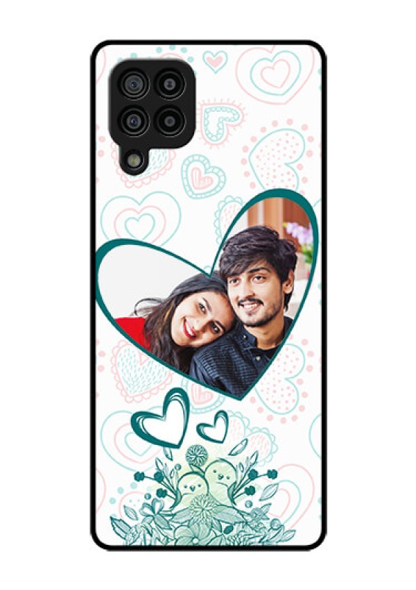 Galaxy F22 Photo Printing on Glass Case  - Premium Couple Design