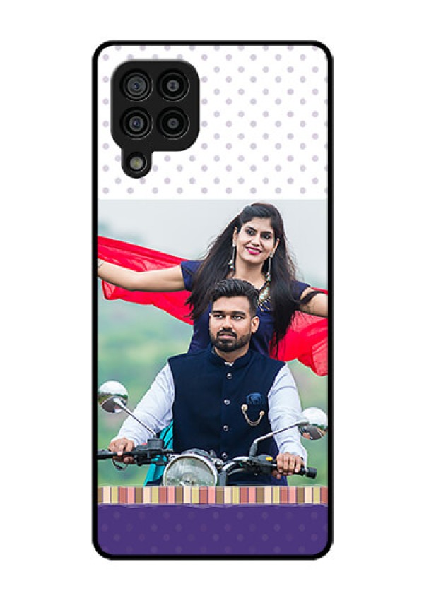 Galaxy F22 Photo Printing on Glass Case  - Cute Family Design