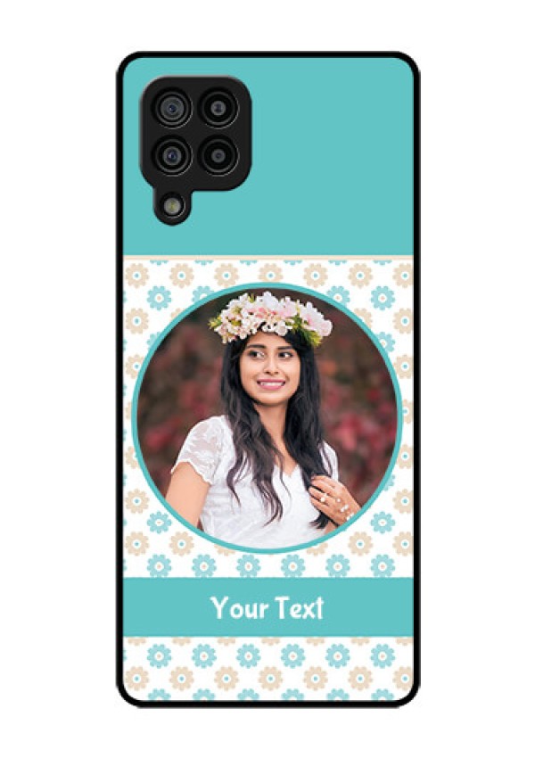 Galaxy F22 Custom Glass Mobile Case  - Beautiful Flowers Design
