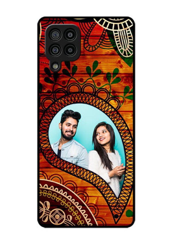 Galaxy F22 Personalized Glass Phone Case  - Abstract Colorful Design