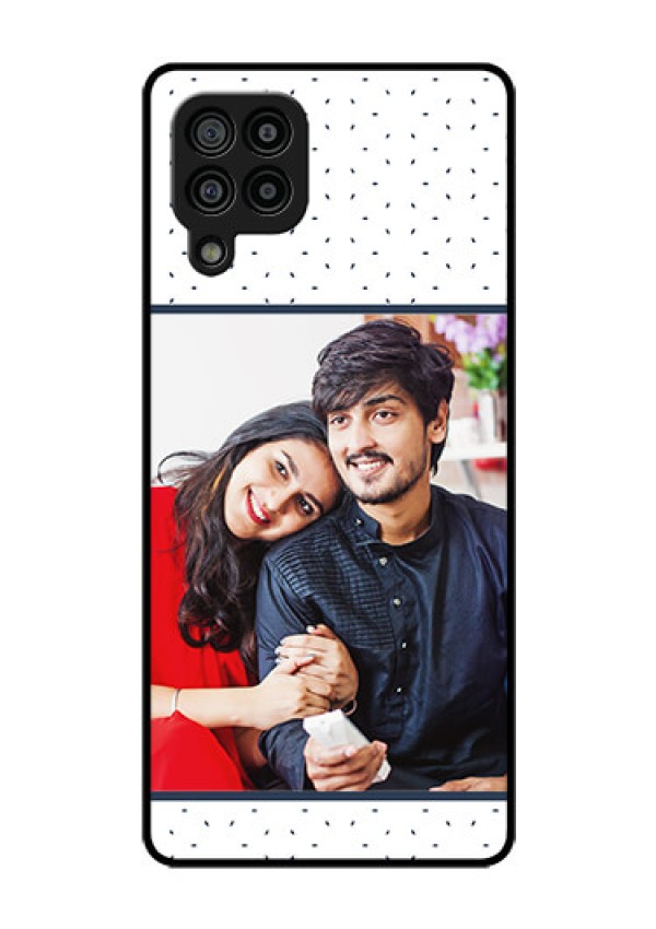 Galaxy F22 Personalized Glass Phone Case  - Premium Dot Design