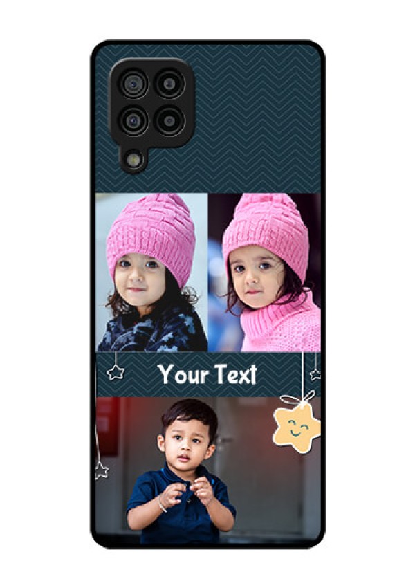 Galaxy F22 Custom Glass Mobile Case  - Hanging Stars Design