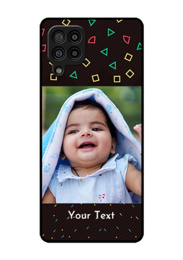 Galaxy F22 Custom Glass Phone Case  - with confetti birthday design