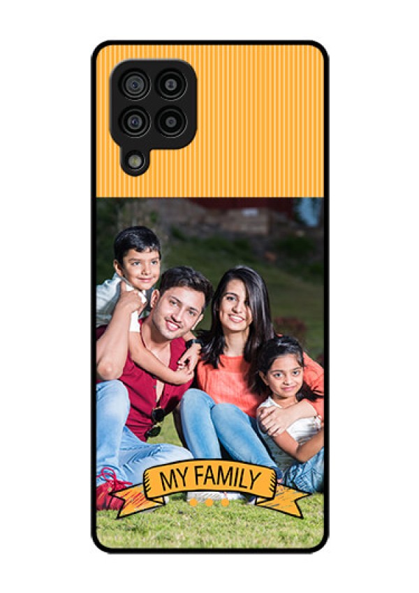 Galaxy F22 Custom Glass Phone Case  - My Family Design