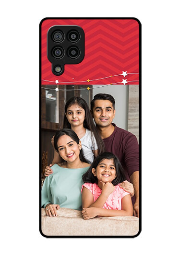 Galaxy F22 Personalized Glass Phone Case  - Happy Family Design