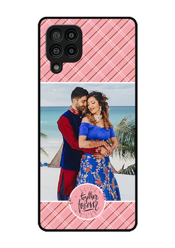 Galaxy F22 Personalized Glass Phone Case  - Together Forever Design