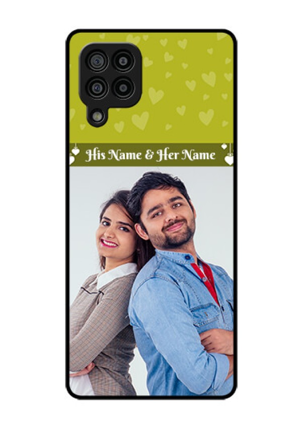 Galaxy F22 Custom Glass Phone Case  - You & Me Heart Design