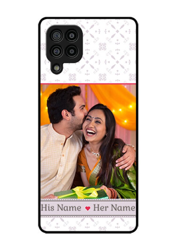 Galaxy F22 Custom Glass Mobile Case  - with Photo and Ethnic Design