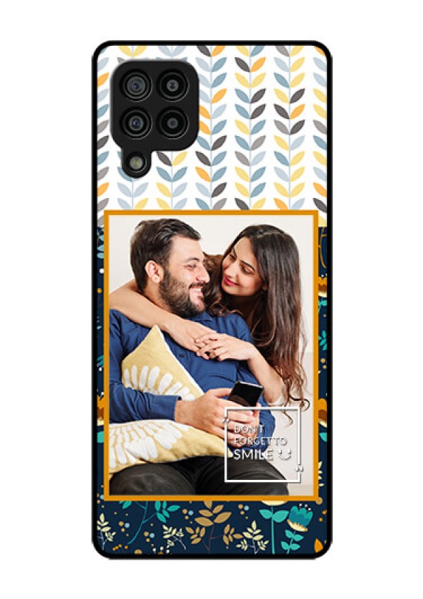 Galaxy F22 Custom Glass Mobile Case  - Pattern Design