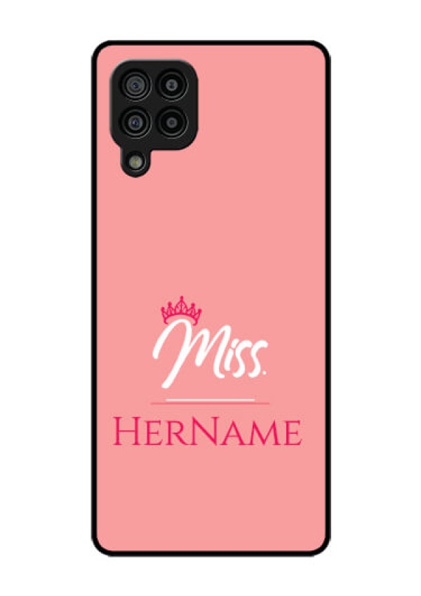 Galaxy F22 Custom Glass Phone Case Mrs with Name