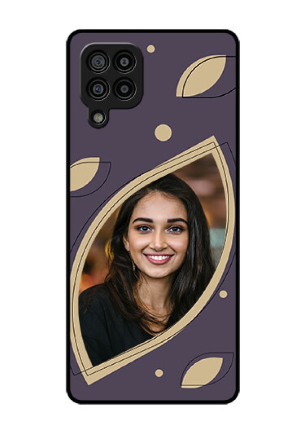 Galaxy F22 Custom Glass Mobile Case - Falling Leaf Design