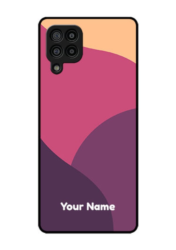 Galaxy F22 Custom Glass Phone Case - Mixed Multi-colour abstract art Design