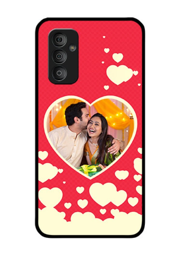 Galaxy F23 5G Custom Glass Mobile Case - Love Symbols Phone Cover Design