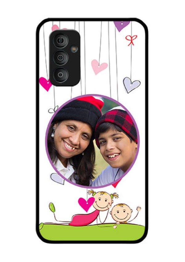 Galaxy F23 5G Photo Printing on Glass Case - Cute Kids Phone Case Design