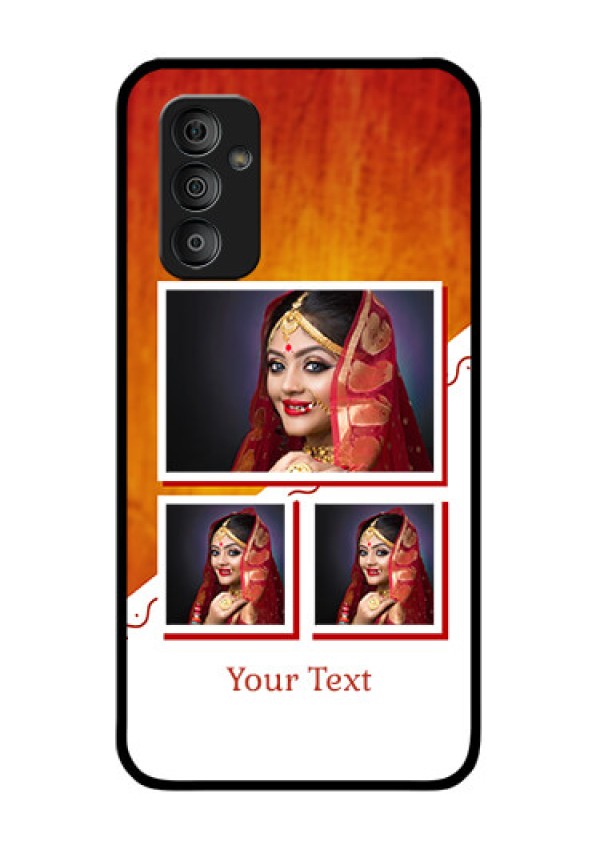 Galaxy F23 5G Custom Glass Phone Case - Wedding Memories Design