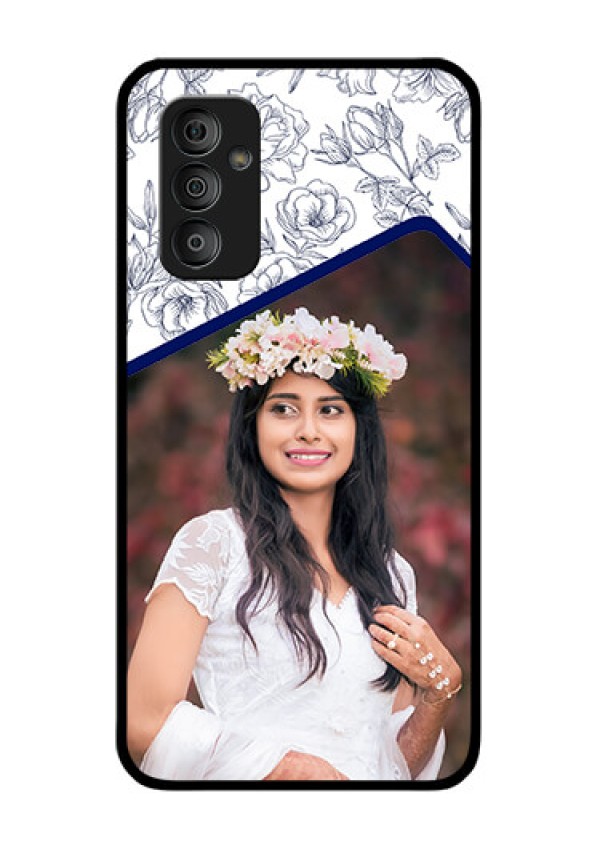 Galaxy F23 5G Personalized Glass Phone Case - Premium Floral Design