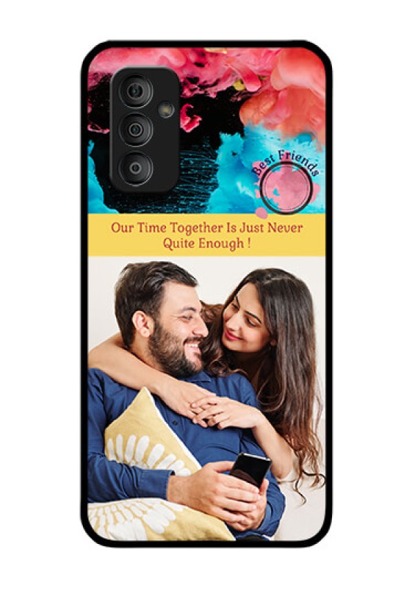 Galaxy F23 5G Custom Glass Mobile Case - Quote with Acrylic Painting Design