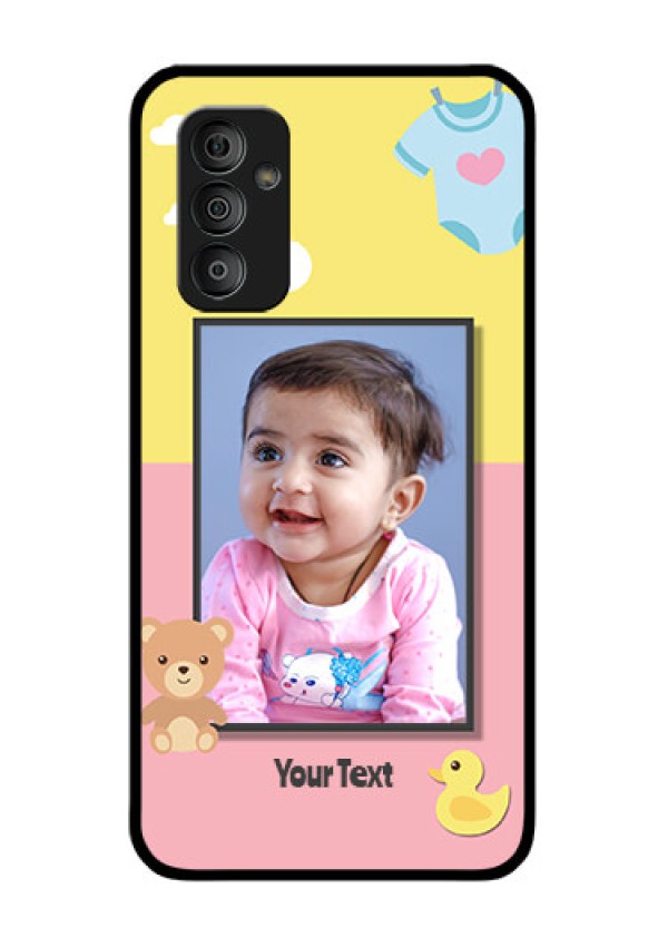 Galaxy F23 5G Photo Printing on Glass Case - Kids 2 Color Design