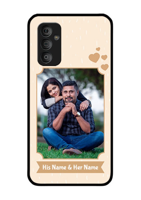 Galaxy F23 5G Custom Glass Phone Case - with confetti love design