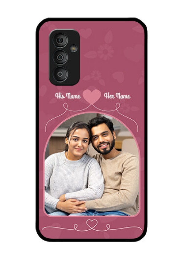 Galaxy F23 5G Photo Printing on Glass Case - Love Floral Design
