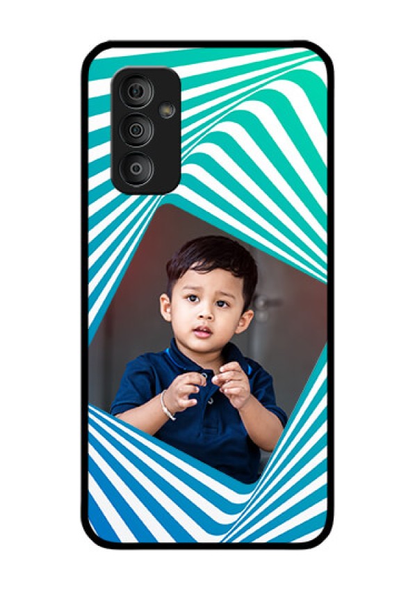 Galaxy F23 5G Personalized Glass Phone Case - Abstract Spiral Design
