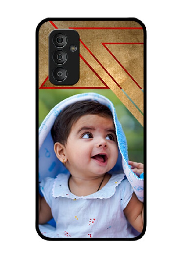 Galaxy F23 5G Personalized Glass Phone Case - Gradient Abstract Texture Design