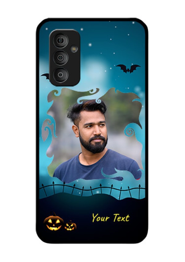 Galaxy F23 5G Custom Glass Phone Case - Halloween frame design