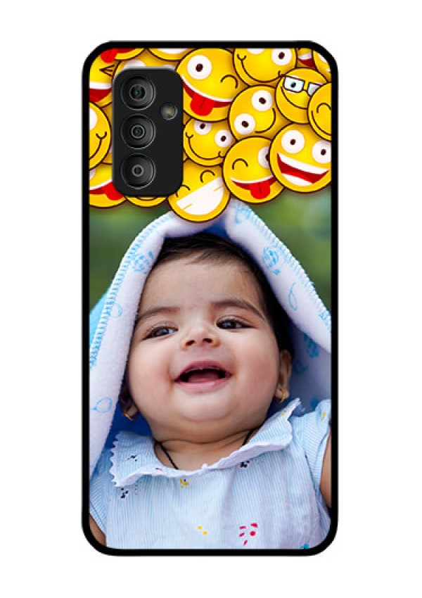 Galaxy F23 5G Custom Glass Mobile Case - with Smiley Emoji Design