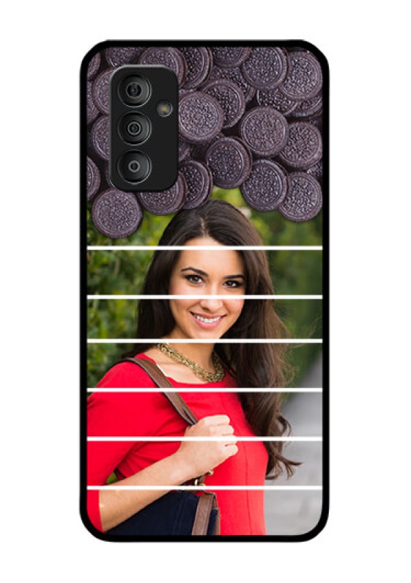 Galaxy F23 5G Custom Glass Phone Case - with Oreo Biscuit Design
