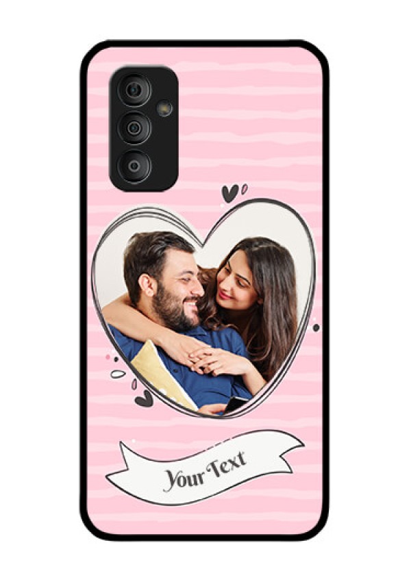 Galaxy F23 5G Custom Glass Phone Case - Vintage Heart Design