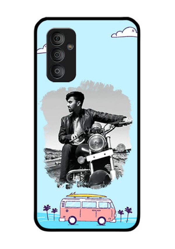 Galaxy F23 5G Photo Printing on Glass Case - Travel & Adventure Design