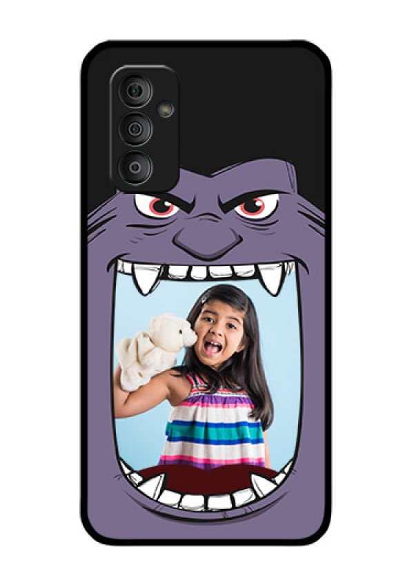 Galaxy F23 5G Custom Glass Phone Case - Angry Monster Design