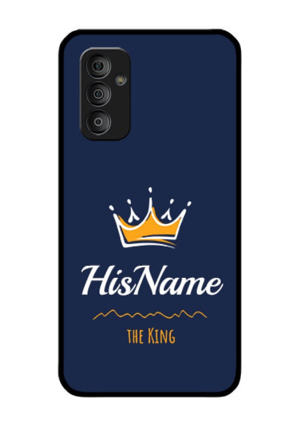 Galaxy F23 5G Glass Phone Case King with Name