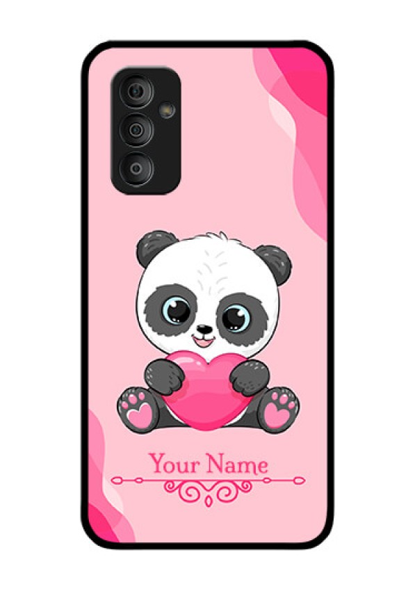 Galaxy F23 Custom Glass Mobile Case - Cute Panda Design