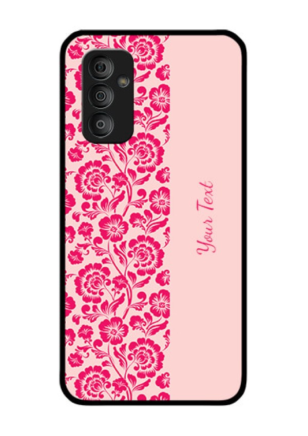 Galaxy F23 Custom Glass Phone Case - Attractive Floral Pattern Design