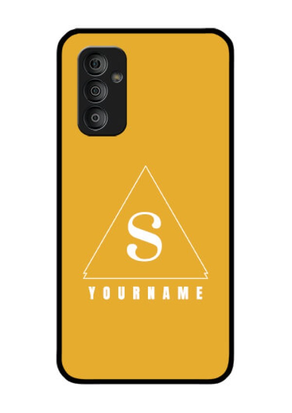 Galaxy F23 Personalized Glass Phone Case - simple triangle Design
